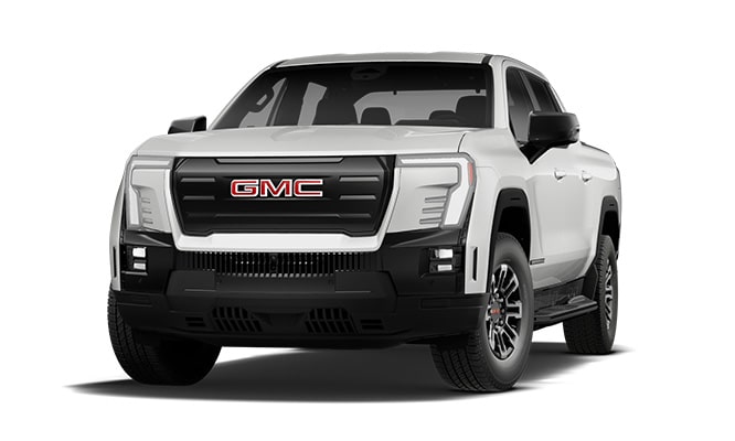 A 2026 GMC Sierra EV viewed from the front