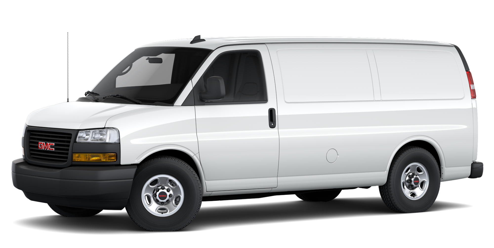 A side view of a 2026 GMC Cargo Van