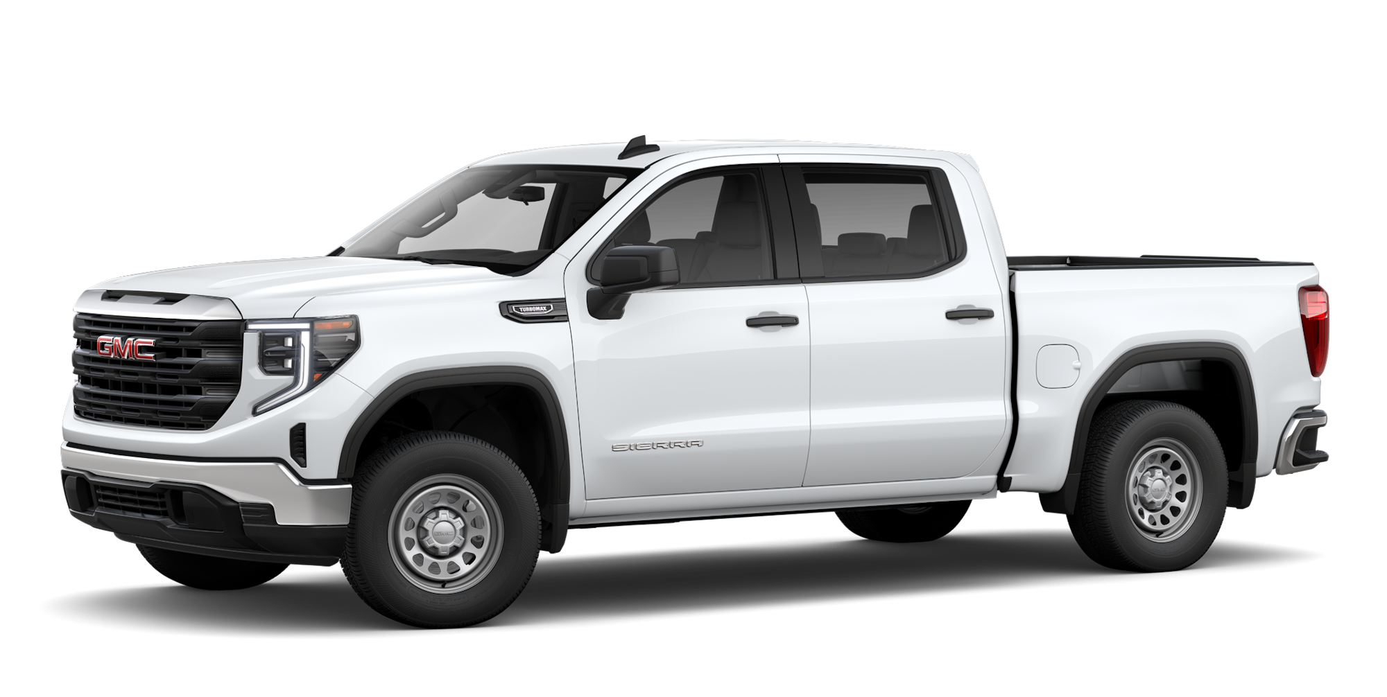 A white 2026 Chevrolet Silverado in side profile