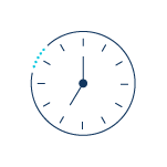 final mile icon displaying a clock