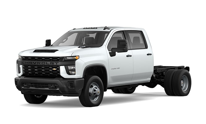 2026 Chevrolet Silverado 3500hd Chassis cab in 3/4 view.