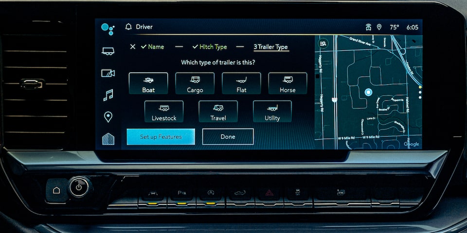 The infotainment system of the 2026 Silverado HD