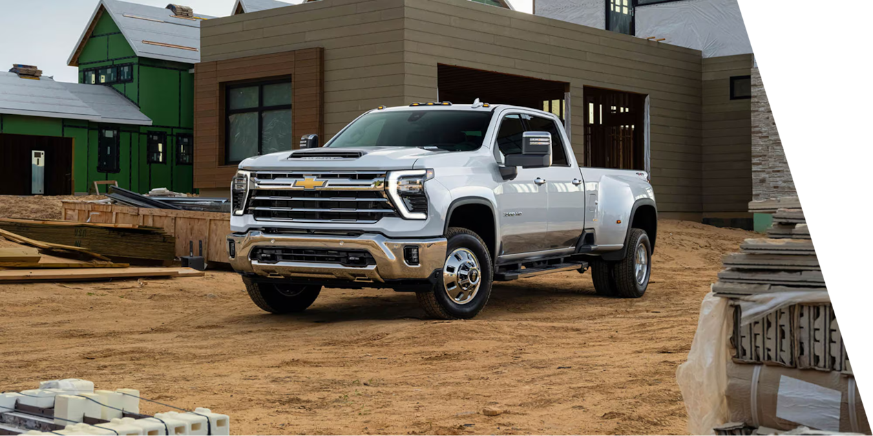 A Silverado HD parked on a construction site