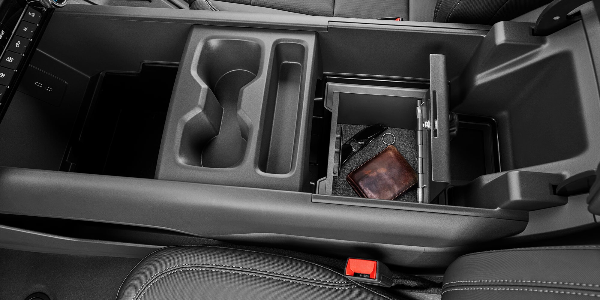 A view of the center console of the 2026 Chevy Silverado EV