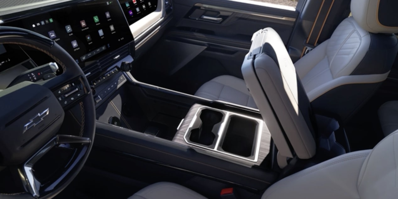 The center console of the 2027 Chevrolet Silverado