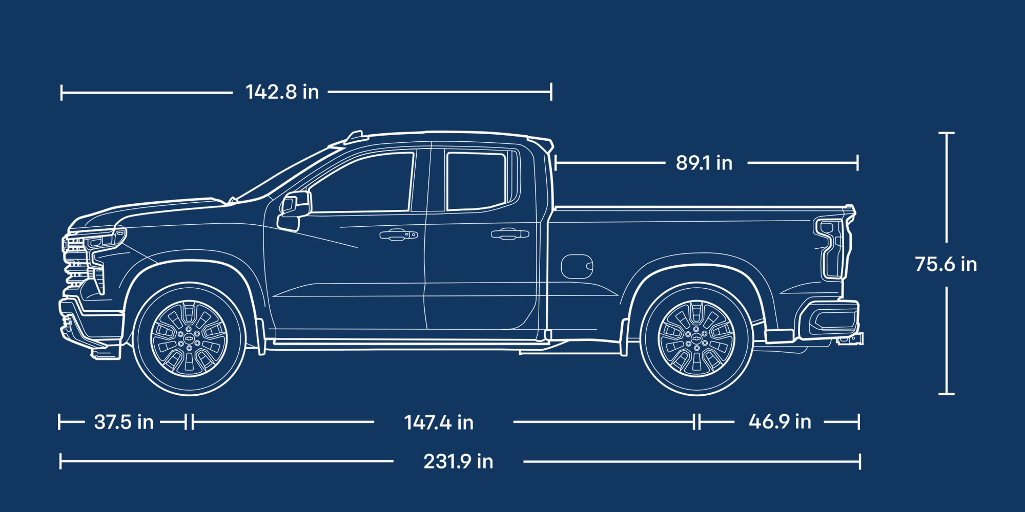 Double Cab configuration of the 2026 Chevrolet Silverado LD.