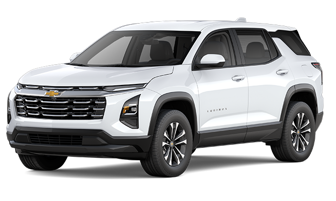 A White Chevrolet Equinox LT. 