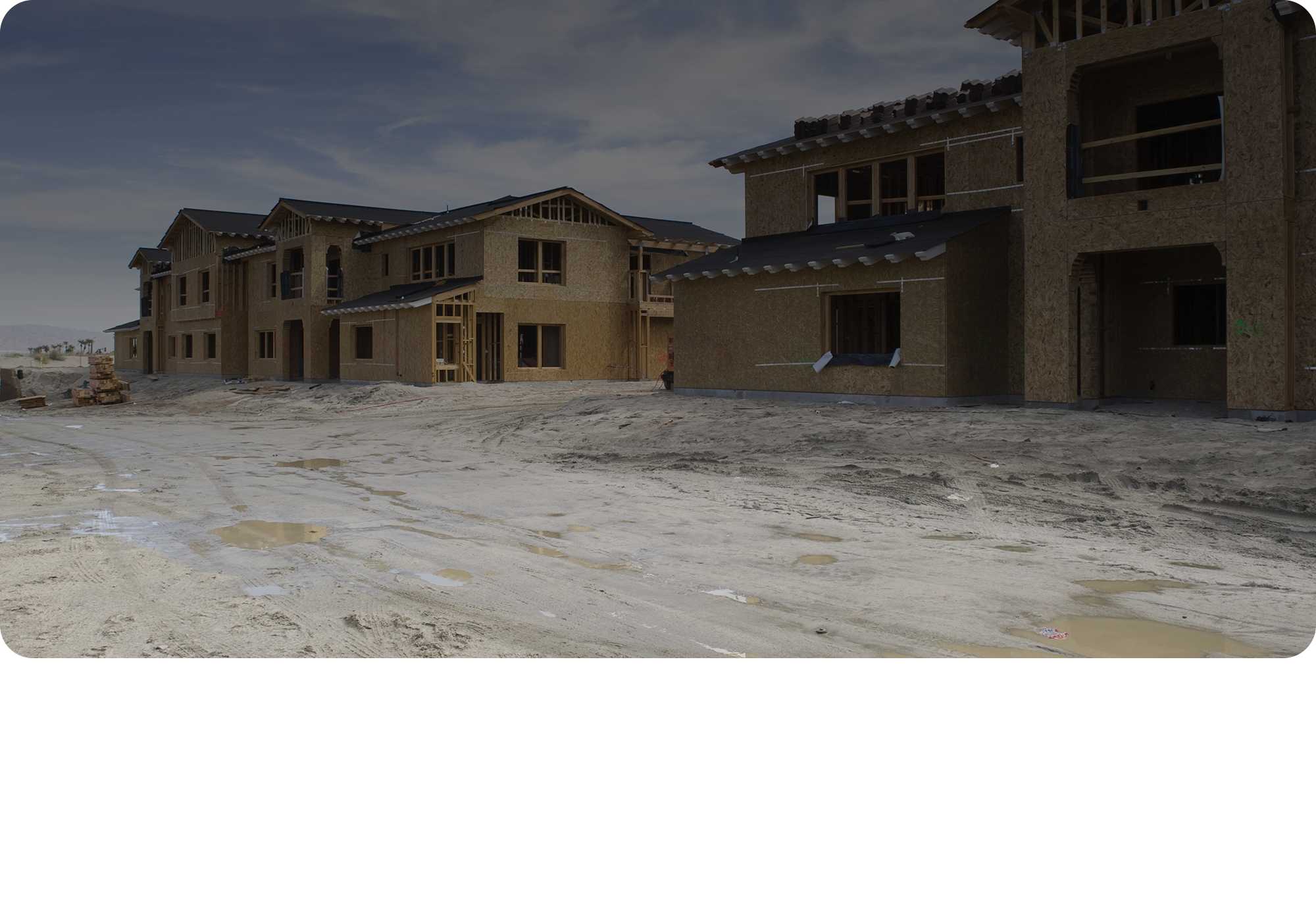 two new build homes under construction