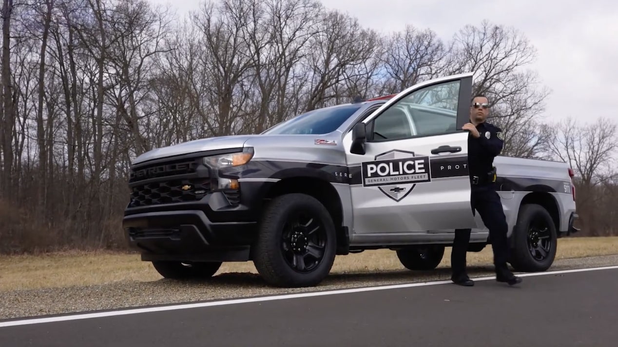 A thumbnail displaying an officer exiting a 2024 Silverado PPV