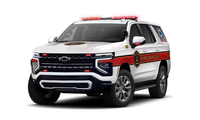 A 2027 Chevy Tahoe SSV in three-quarters view