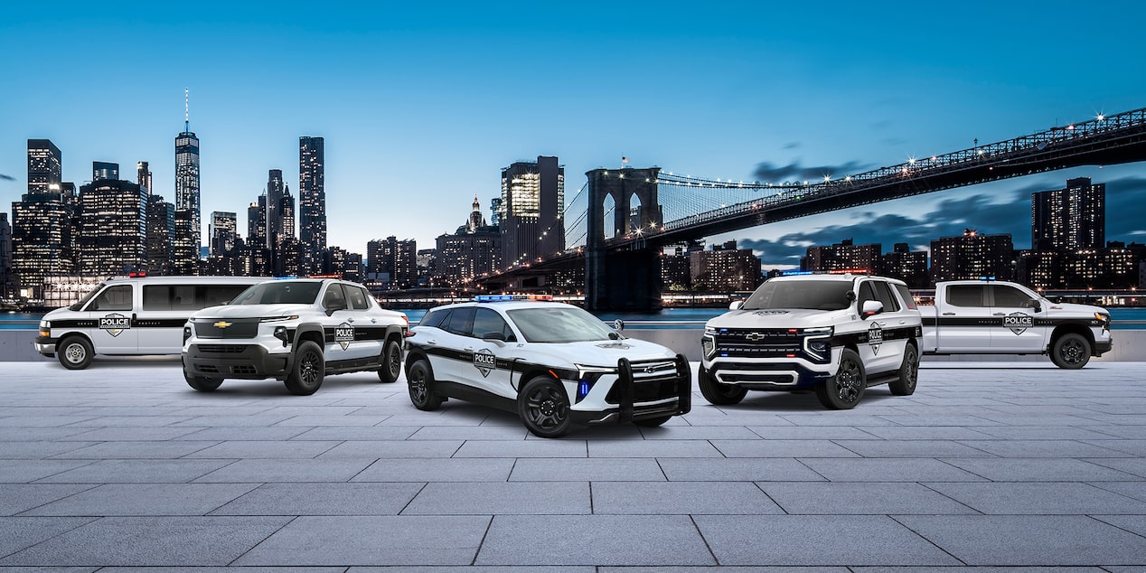 GM PPV Lineup of parked in front of a bridge