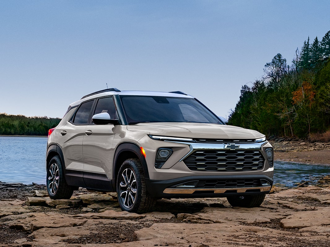 A 2026 Chevrolet Trailblazer parked infront of a lake
