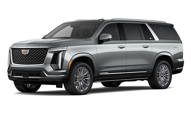 Three-quarters view of a 2027 Cadillac Escalade ESV