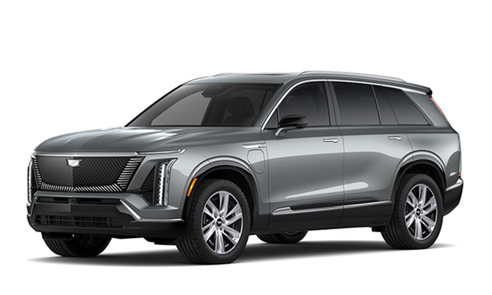 Front three-quarters view of the 2027 Cadillac VISTIQ
