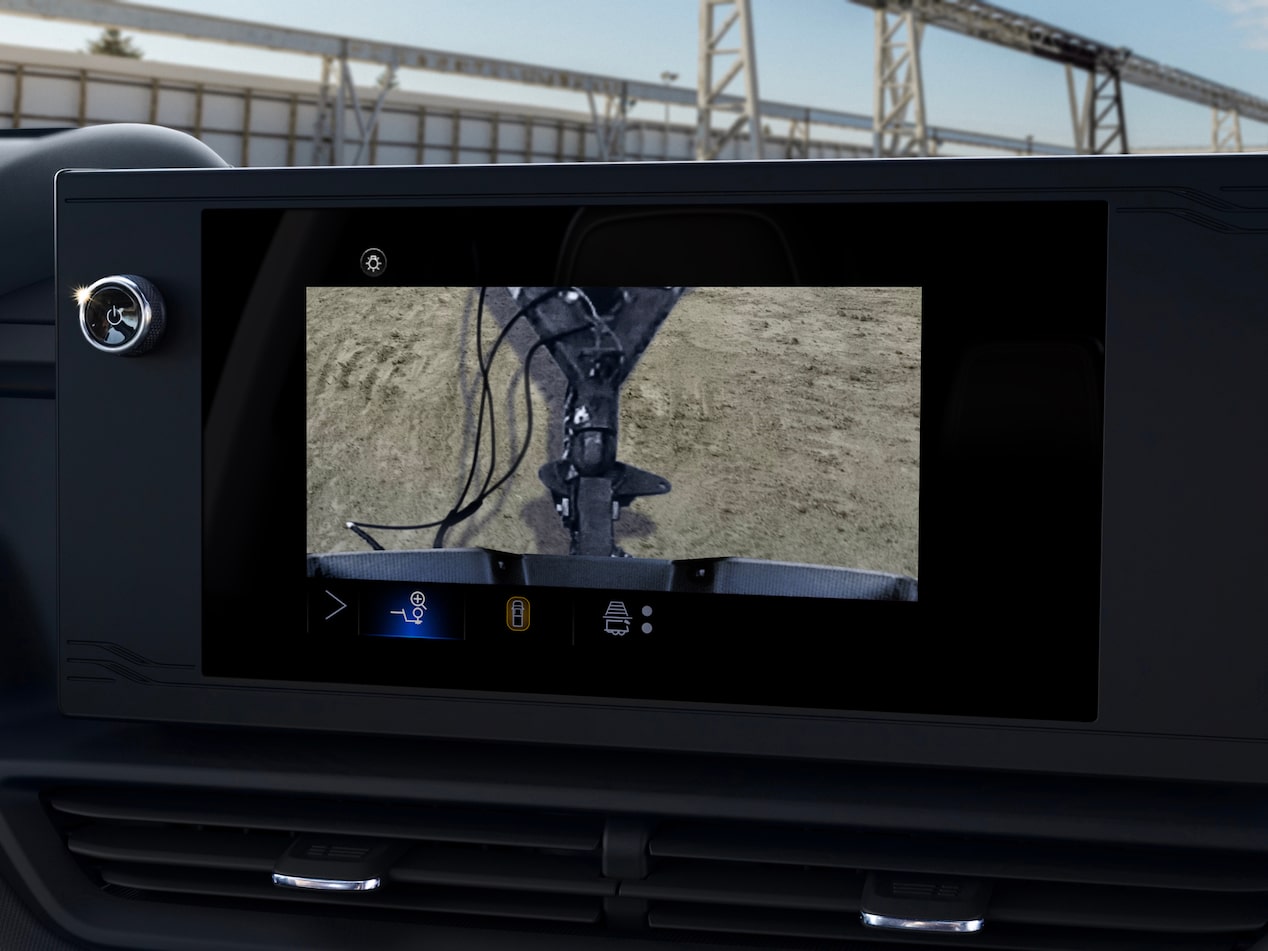 View of the trailer hitch camera in use