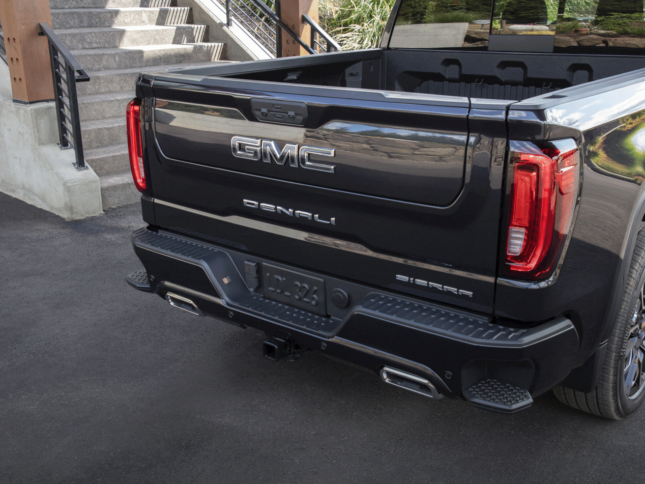 The tailgate of a 2027 GMC Sierra Denali