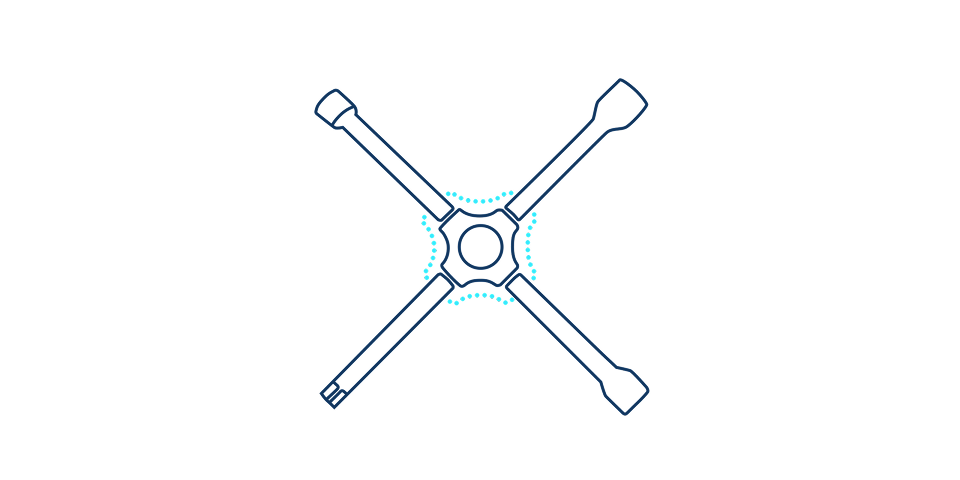 A tire iron icon