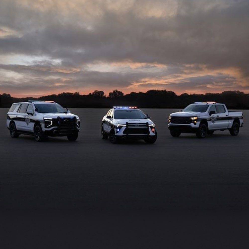Three Chevrolet PPVs parked in a lot.