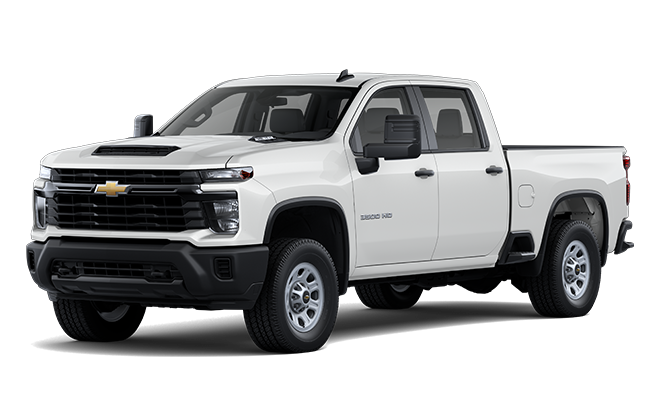 A white Chevrolet Silverado HD