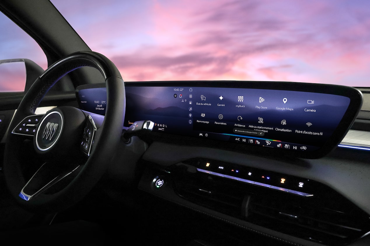 The Google Gemini integrated GM Infotainment system in a Buick.