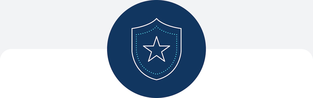 An icon displaying a shield with a star in the middle.