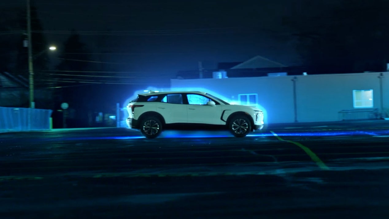 A sideview of a Blazer EV protected by Drive Block