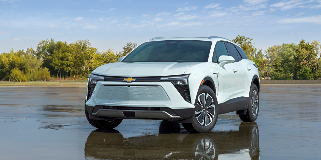 A white Chevrolet Blazer EV in use by the Government of Long Beach. 